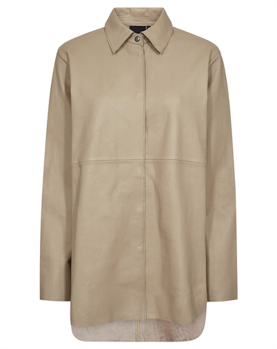 Depeche - Nora Lederhemd - Cream